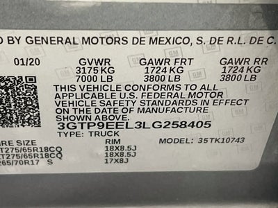 2020 GMC Sierra 1500 AT4