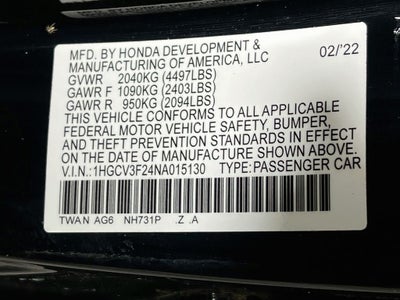 2022 Honda Accord Hybrid Sport