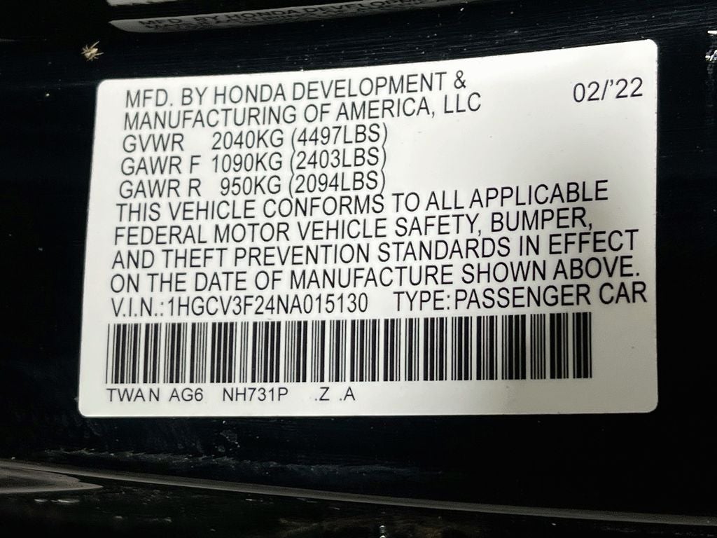 2022 Honda Accord Hybrid Sport