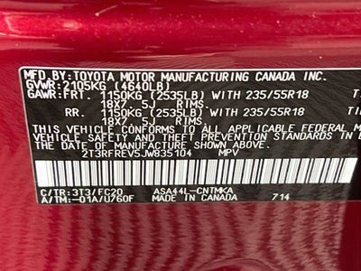 2018 Toyota RAV4 Adventure