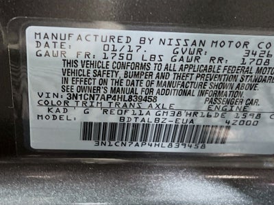 2017 Nissan Versa 1.6 SV