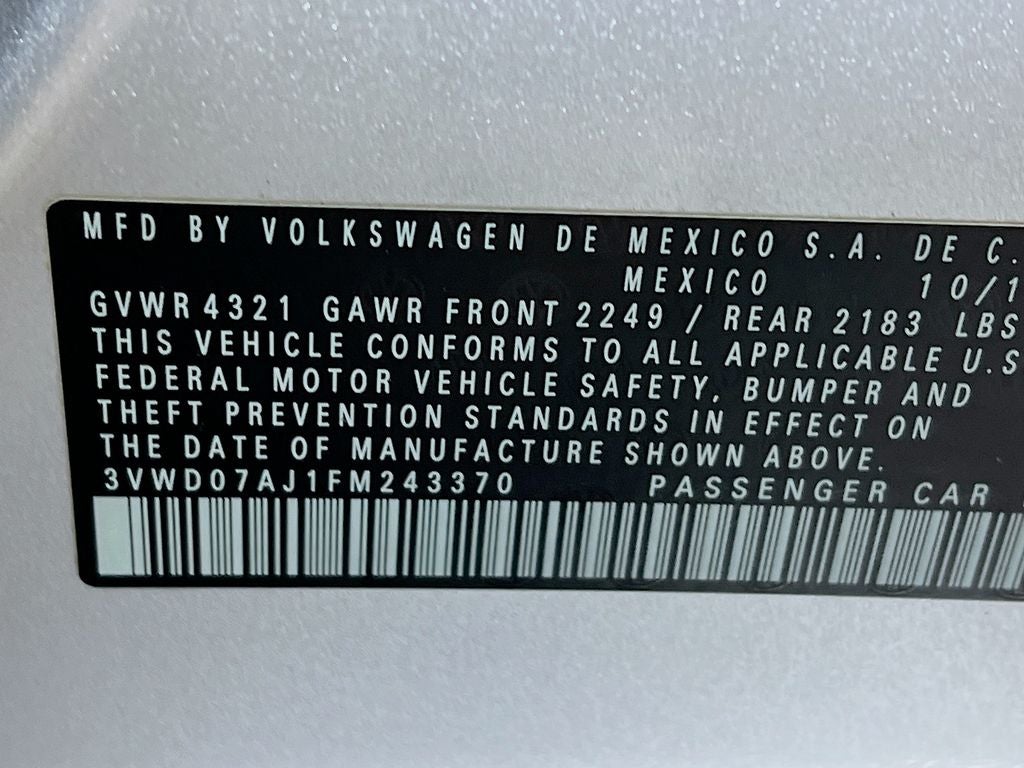 2015 Volkswagen Jetta 1.8T SE