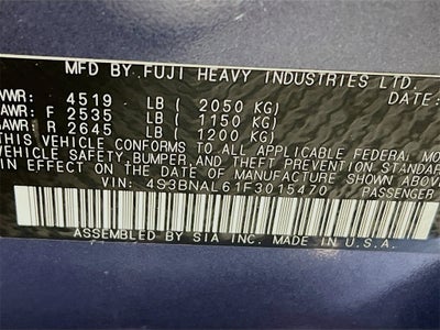 2015 Subaru Legacy 2.5i Limited