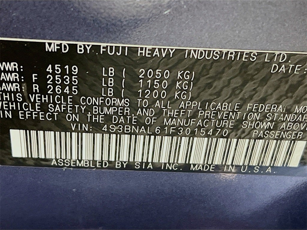 2015 Subaru Legacy 2.5i Limited