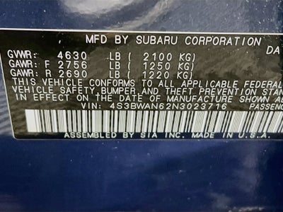 2022 Subaru Legacy Limited