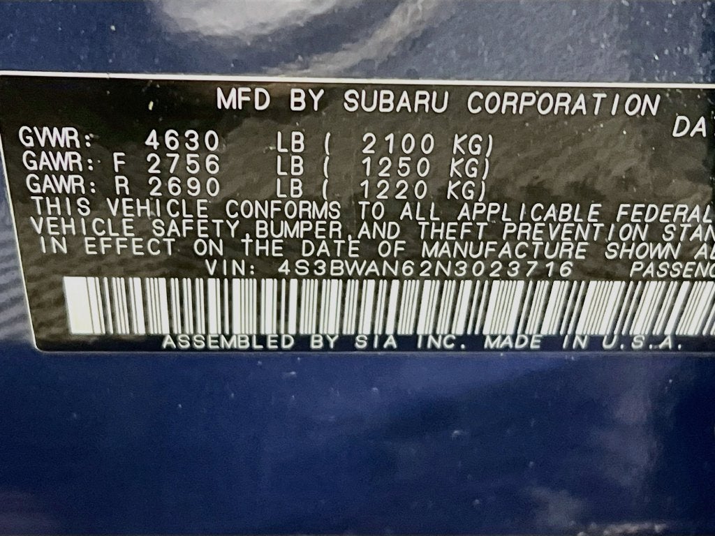 2022 Subaru Legacy Limited