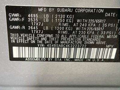 2019 Subaru Outback 2.5i