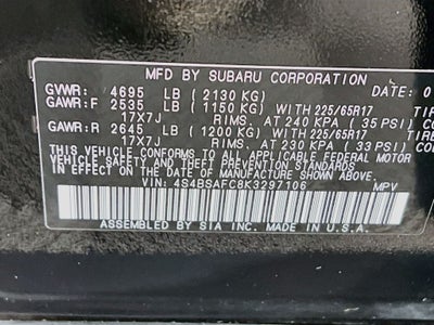 2019 Subaru Outback 2.5i Premium