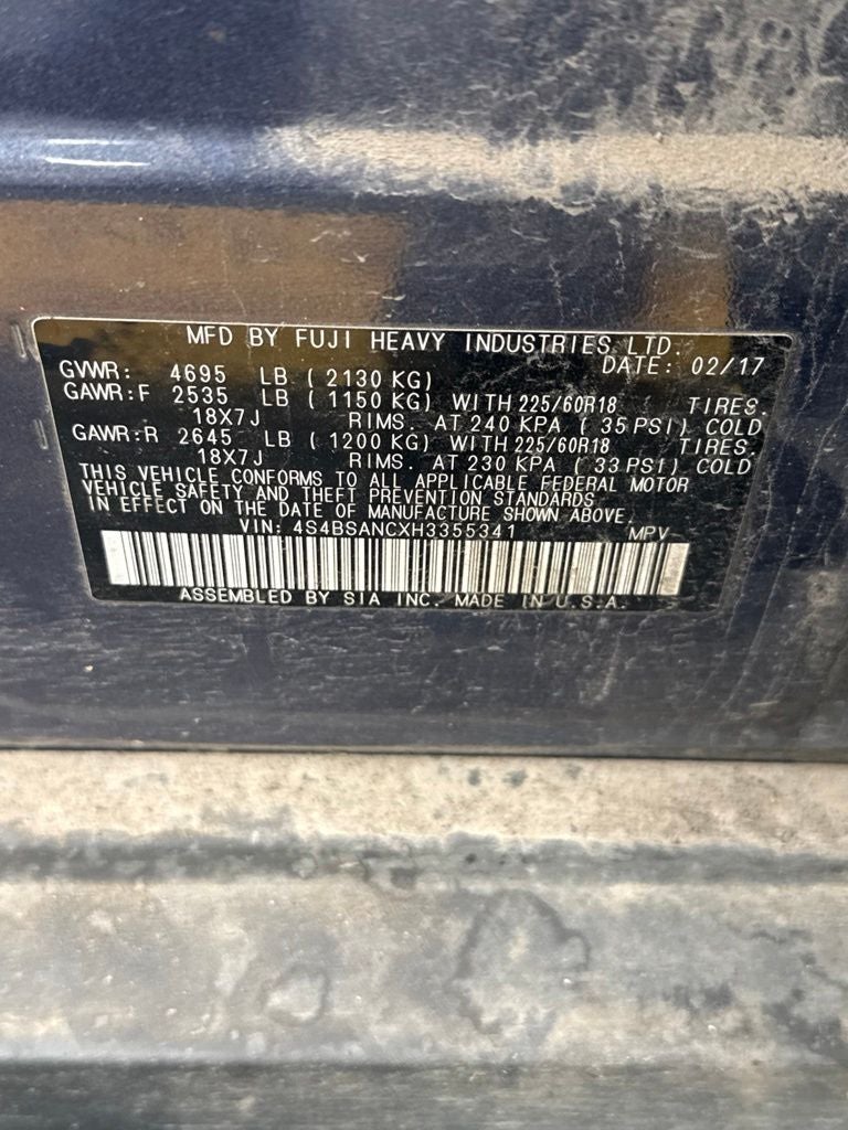 2017 Subaru Outback 2.5i Limited