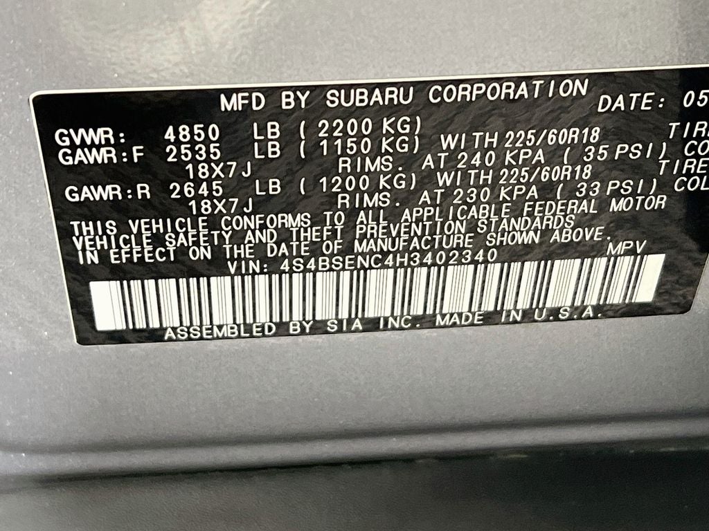 2017 Subaru Outback 3.6R Limited