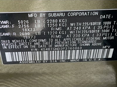 2023 Subaru Outback Limited XT