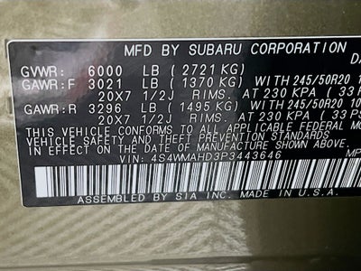 2023 Subaru Ascent Onyx Edition