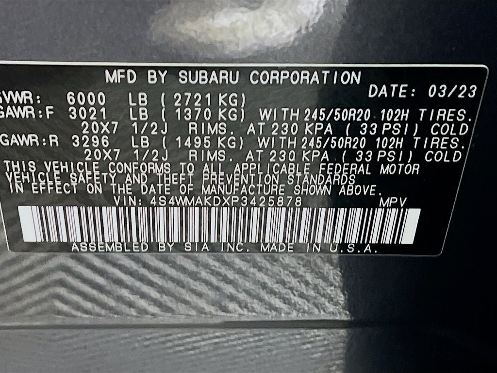 2023 Subaru Ascent Onyx Edition