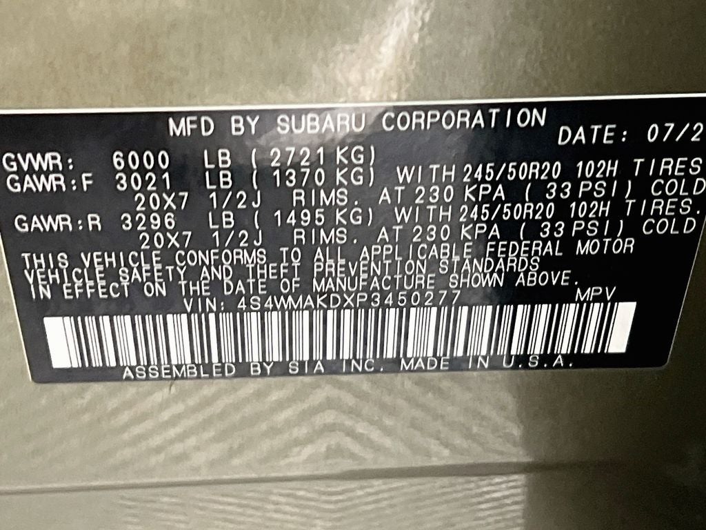 2023 Subaru Ascent Onyx Edition