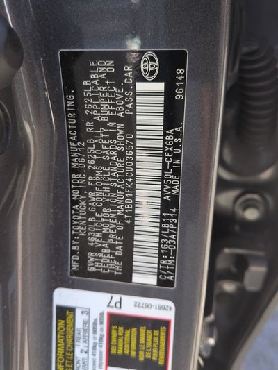 2012 Toyota Camry Hybrid LE