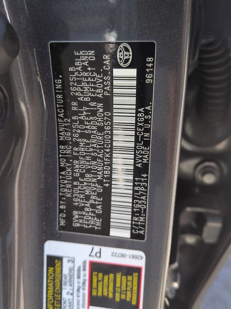 2012 Toyota Camry Hybrid LE