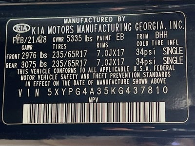 2019 Kia Sorento LX