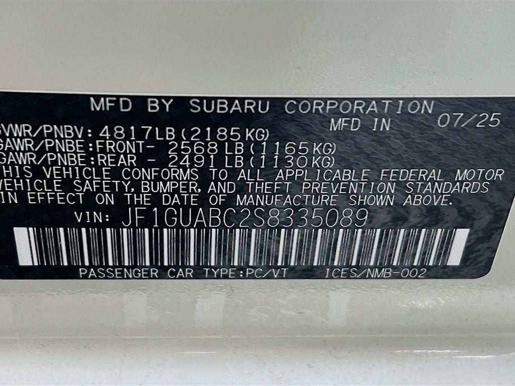 2025 Subaru Impreza Base