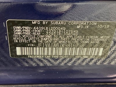 2019 Subaru WRX Base