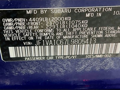 2020 Subaru WRX Premium