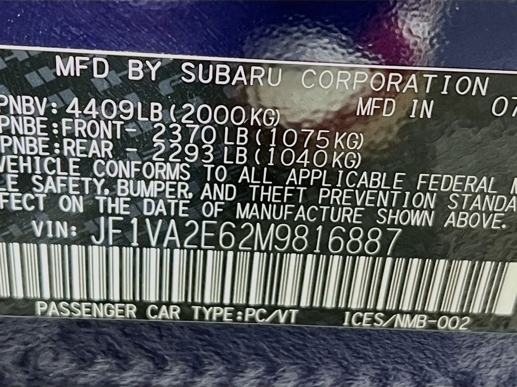 2021 Subaru WRX STi