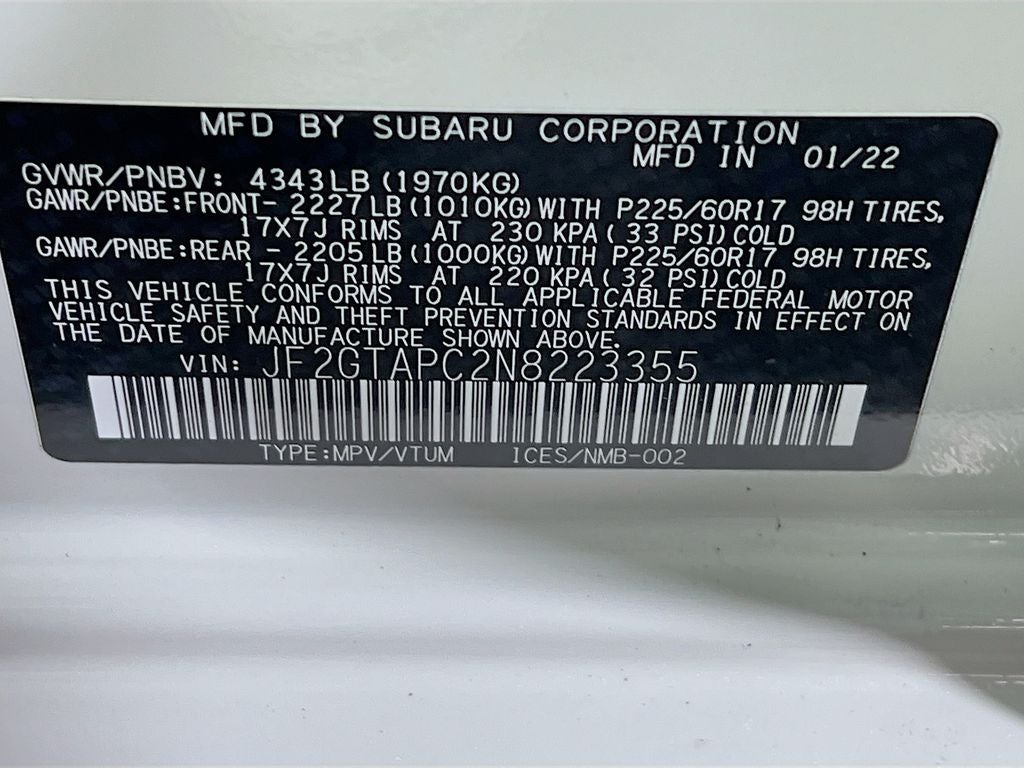 2022 Subaru Crosstrek Premium