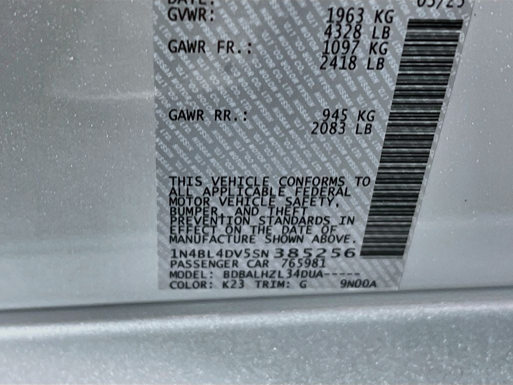 2025 Nissan Altima 2.5 SV
