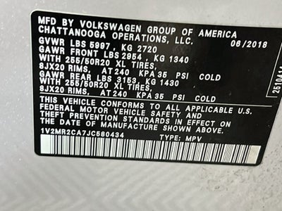2018 Volkswagen Atlas SEL 4Motion