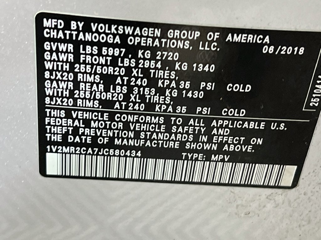 2018 Volkswagen Atlas SEL 4Motion