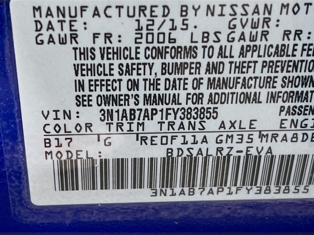 2015 Nissan Sentra SR