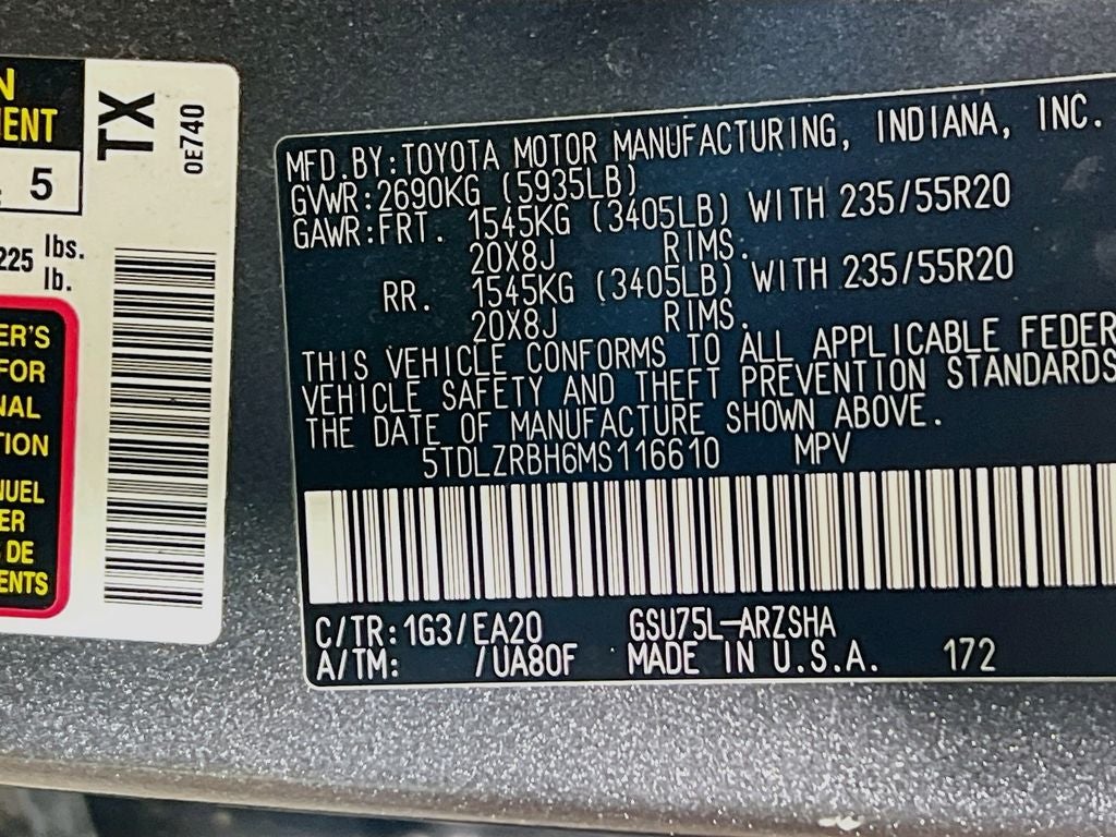 2021 Toyota Highlander XSE
