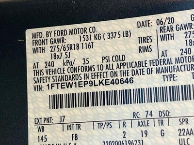 2020 Ford F-150 XLT