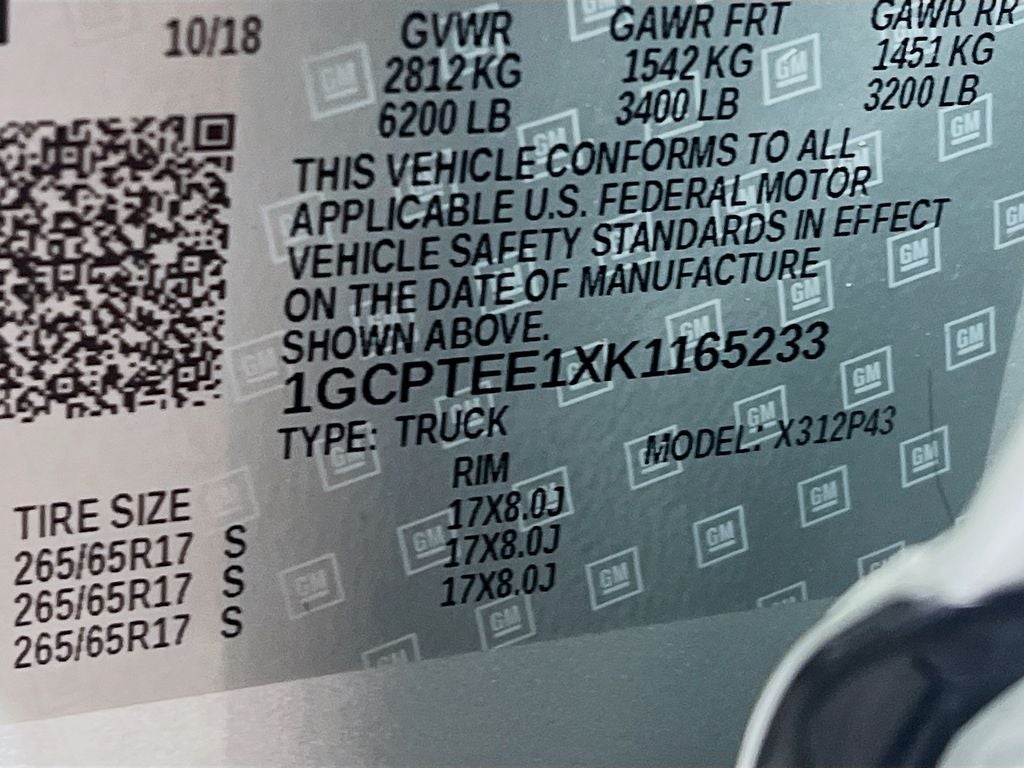 2019 Chevrolet Colorado ZR2