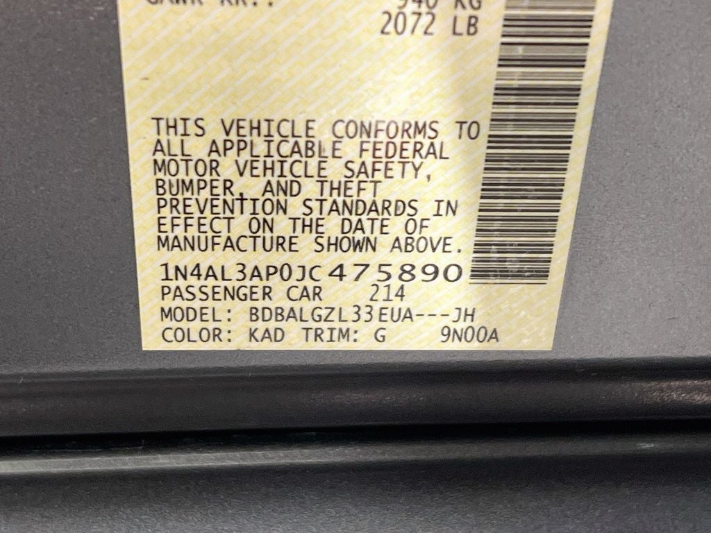 2018 Nissan Altima 2.5 S
