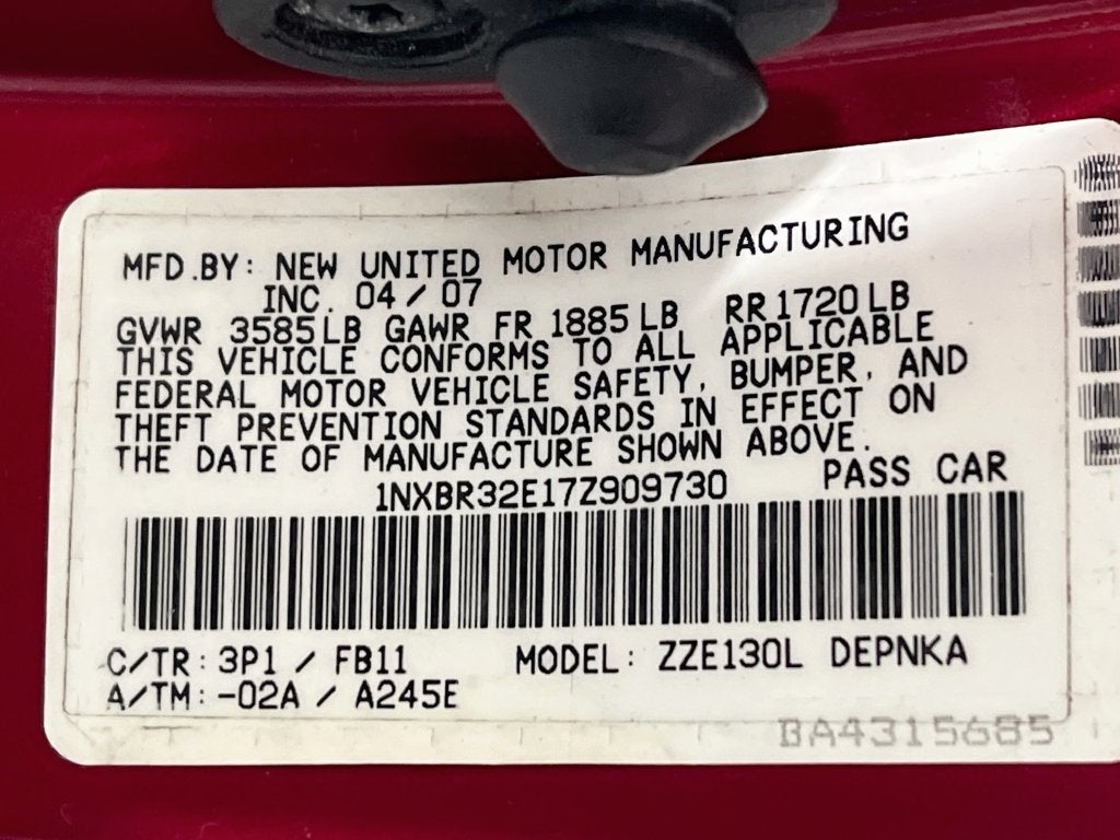 2007 Toyota Corolla LE
