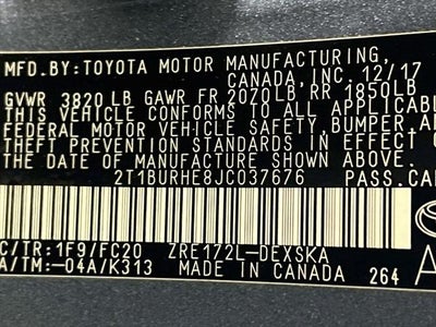 2018 Toyota Corolla SE