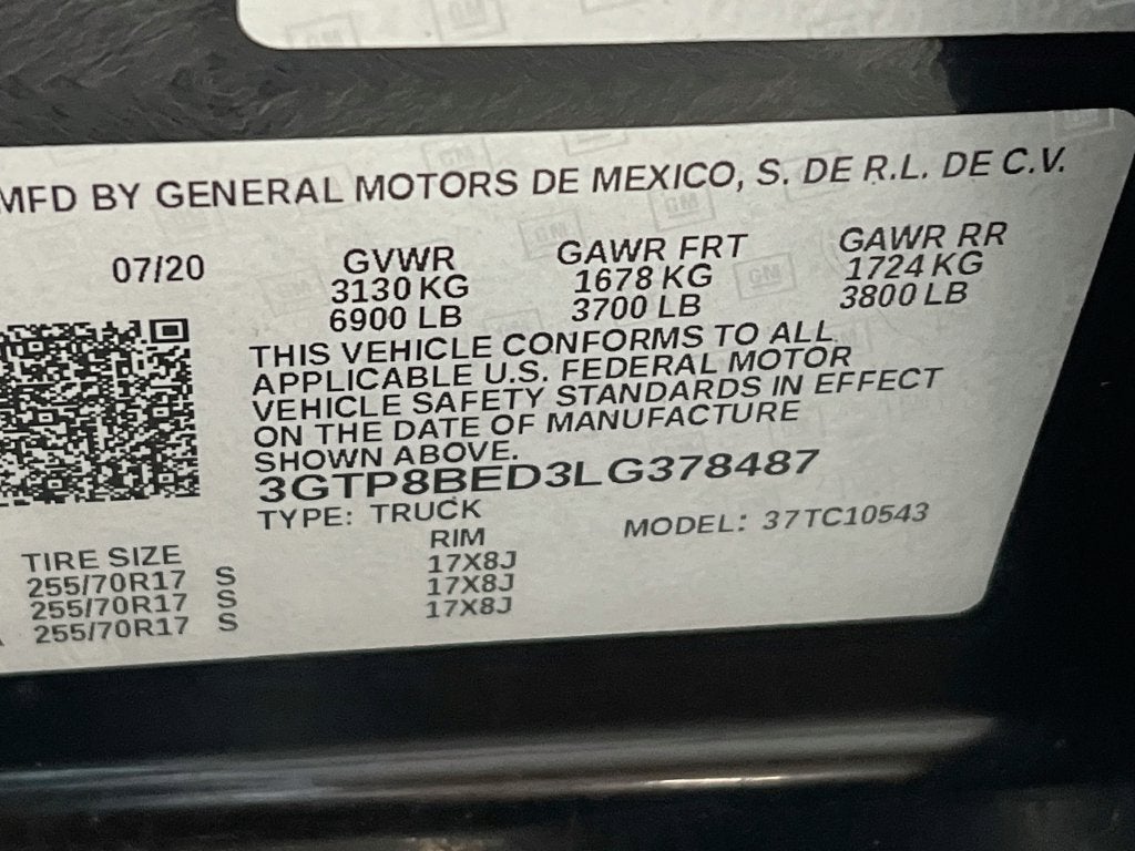 2020 GMC Sierra 1500 SLE