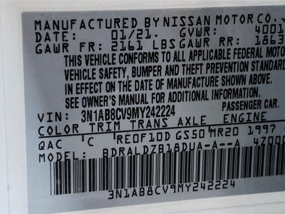 2021 Nissan Sentra SV