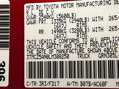 2020 Toyota Tacoma TRD Off-Road V6