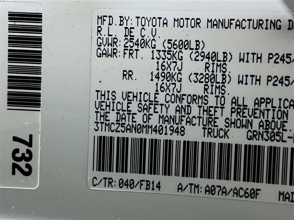 2021 Toyota Tacoma SR V6