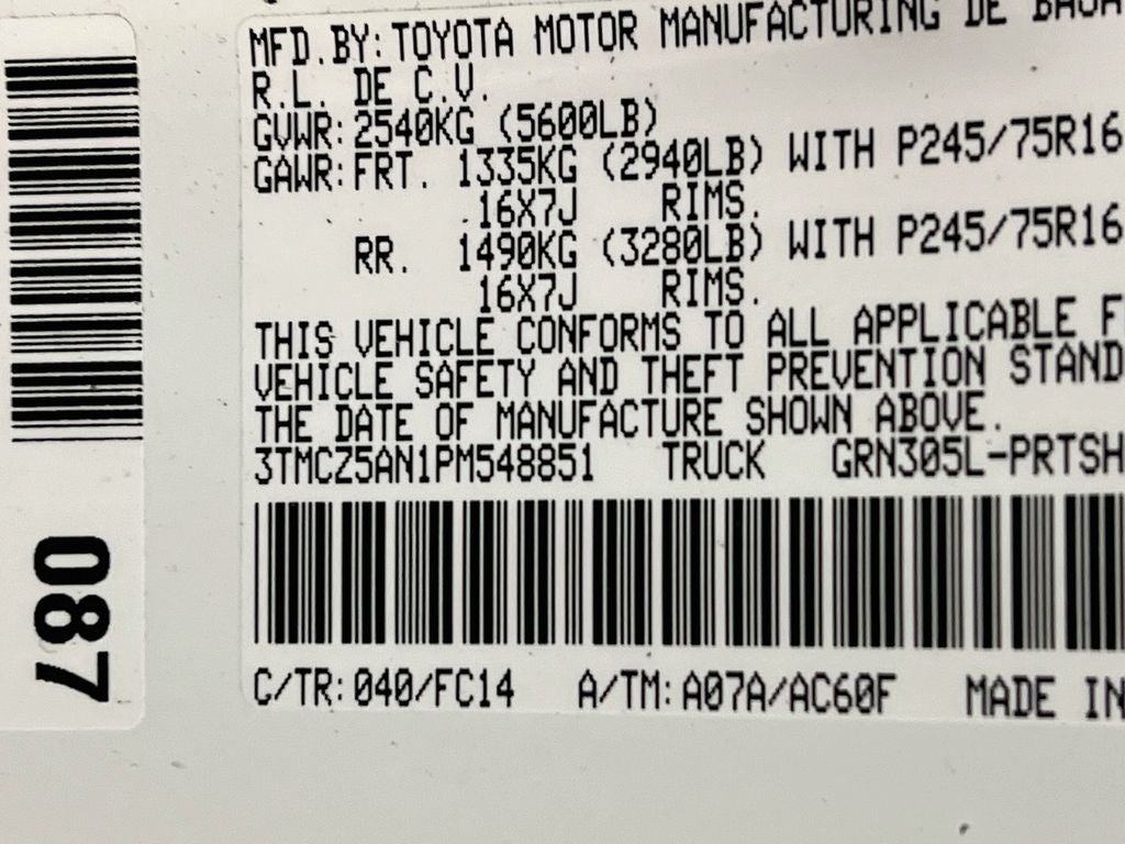 2023 Toyota Tacoma SR5 V6