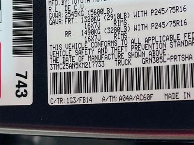 2019 Toyota Tacoma SR V6