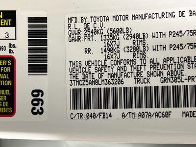 2020 Toyota Tacoma SR V6