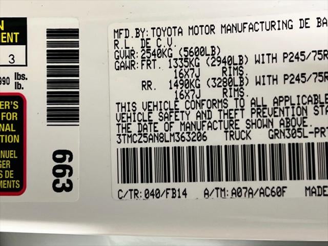 2020 Toyota Tacoma SR V6