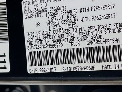 2023 Toyota Tacoma TRD Sport V6