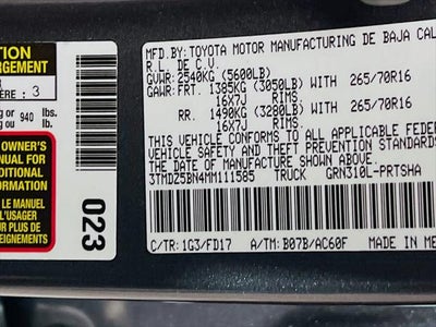2021 Toyota Tacoma TRD Off-Road V6