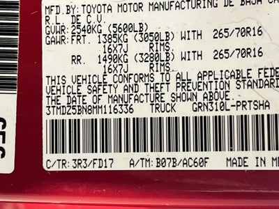 2021 Toyota Tacoma TRD Off-Road V6
