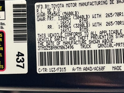 2019 Toyota Tacoma TRD Off-Road V6