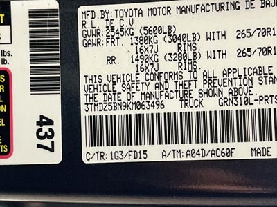 2019 Toyota Tacoma TRD Off-Road V6