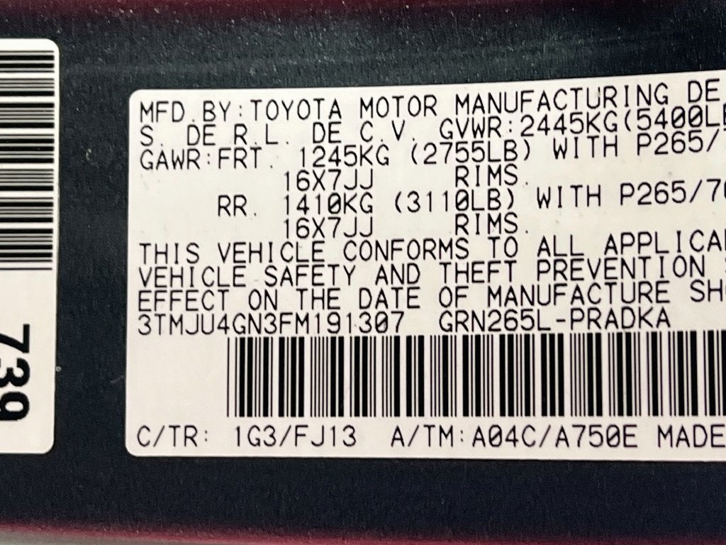 2015 Toyota Tacoma PreRunner V6